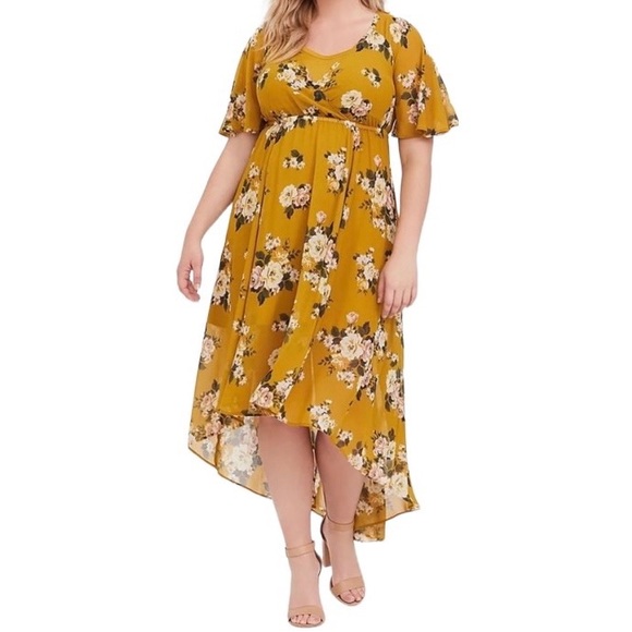 torrid Dresses Torrid Floral Chiffon Dress Poshmark